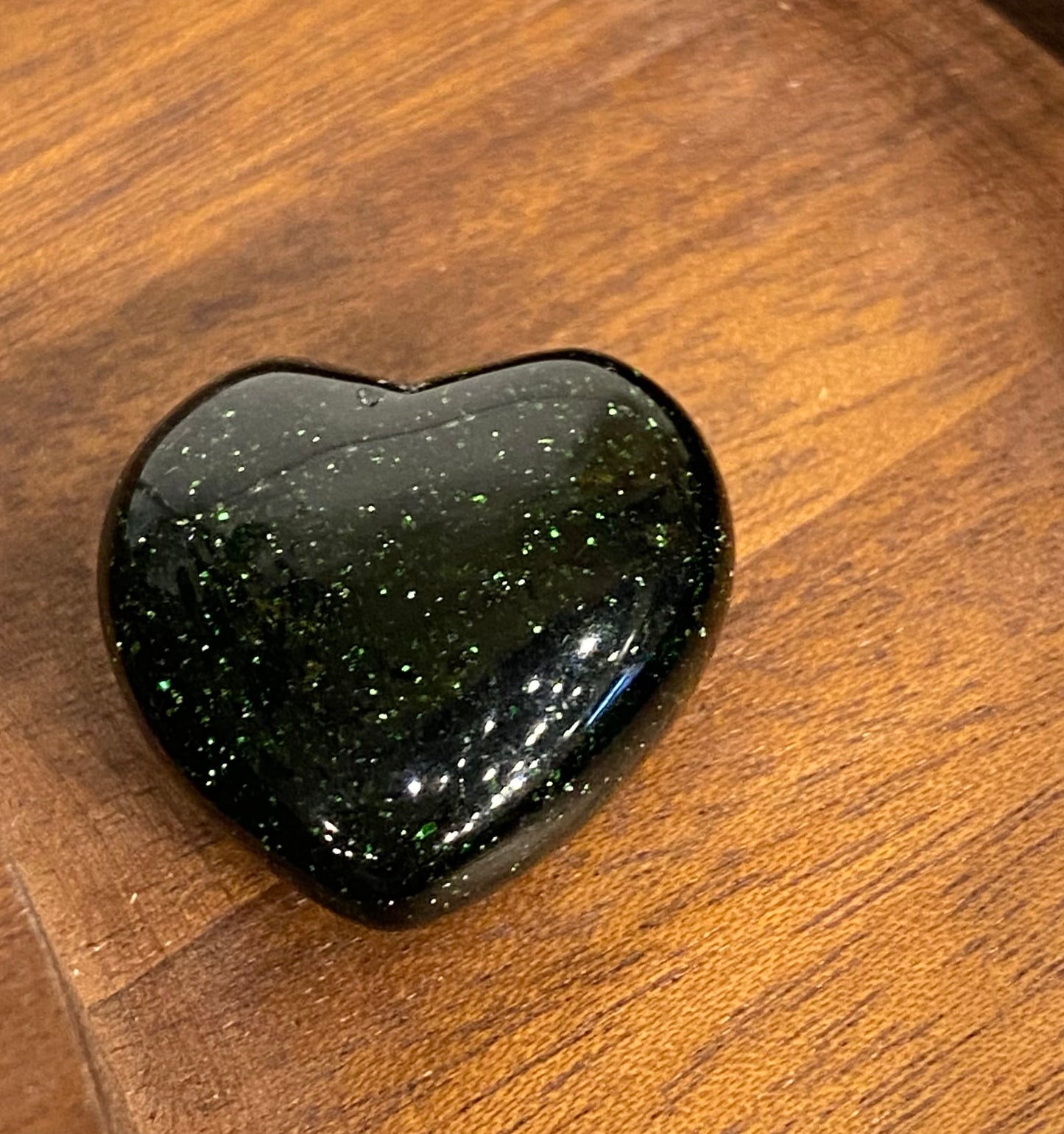 Goldstone Hand Carved Polished Pocket Heart