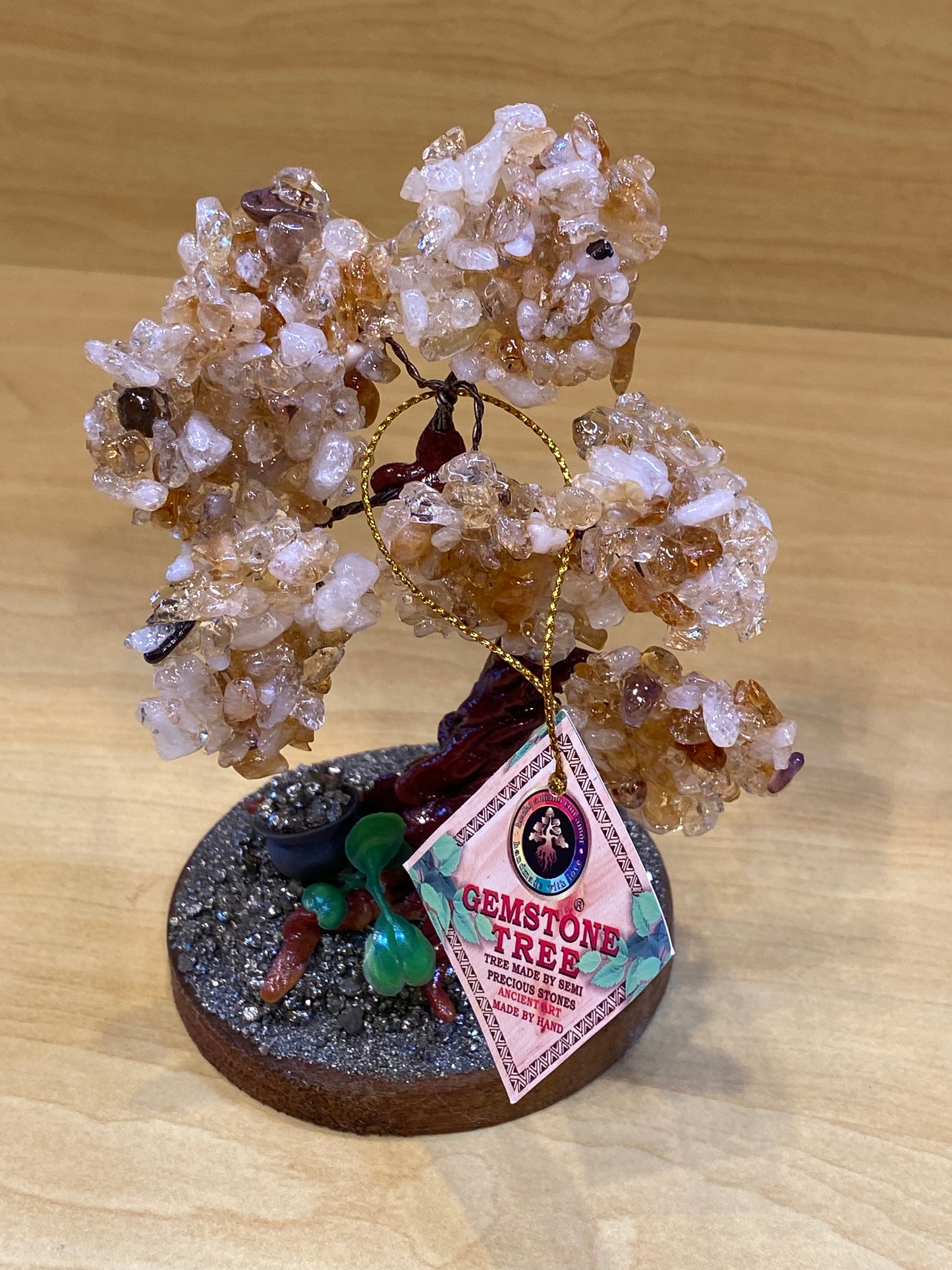 Bonsai Fortune Tree  Citrine and Pyrite