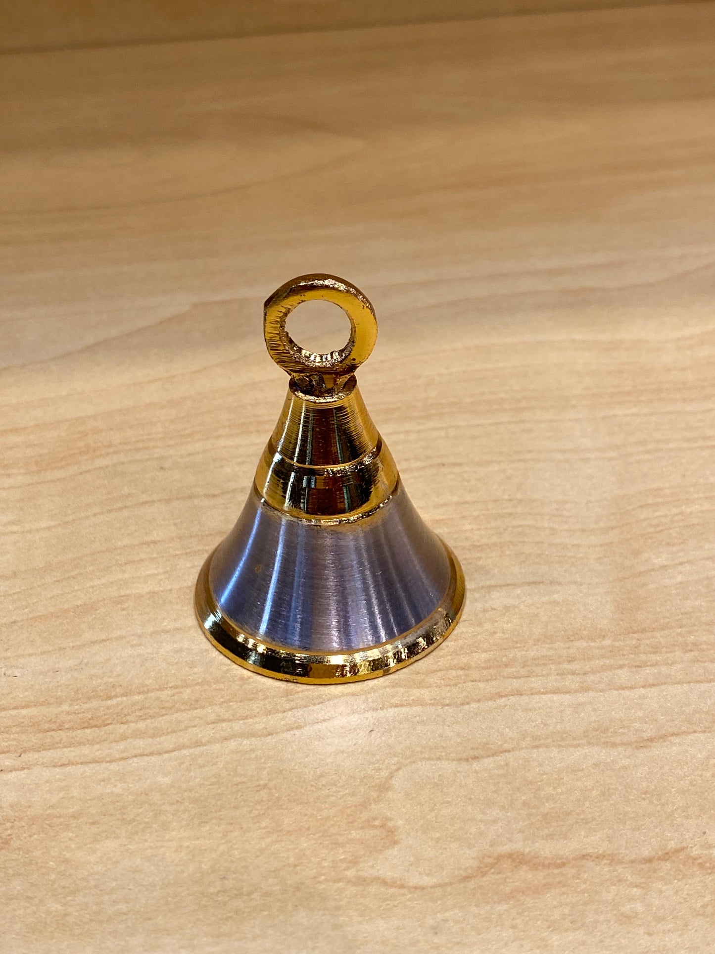 Brass Two Tone Gold and Silver Color Small Bell