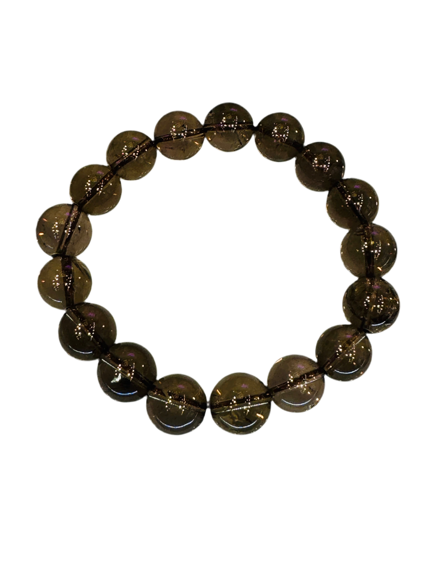 Smoky Quartz Gemstone Stretch Bracelet 10mm