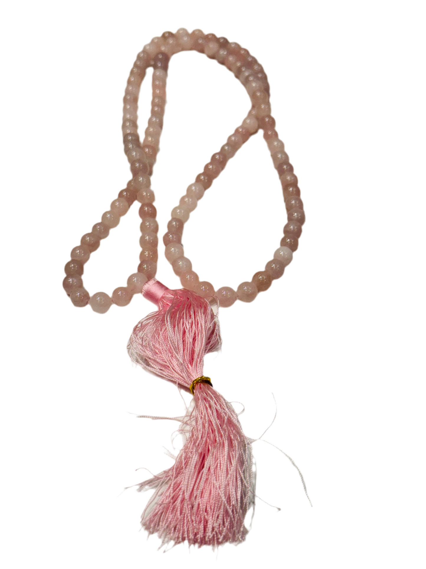 Rose Quartz Japamala Beads Light Pink Tassel 108