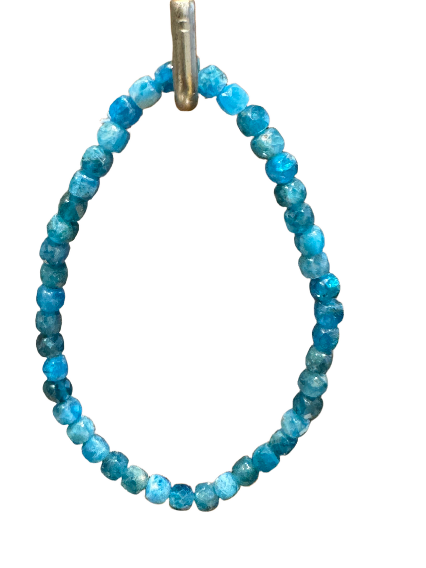 Apatite Faceted Beaded Stretch String Bracelet 4mm