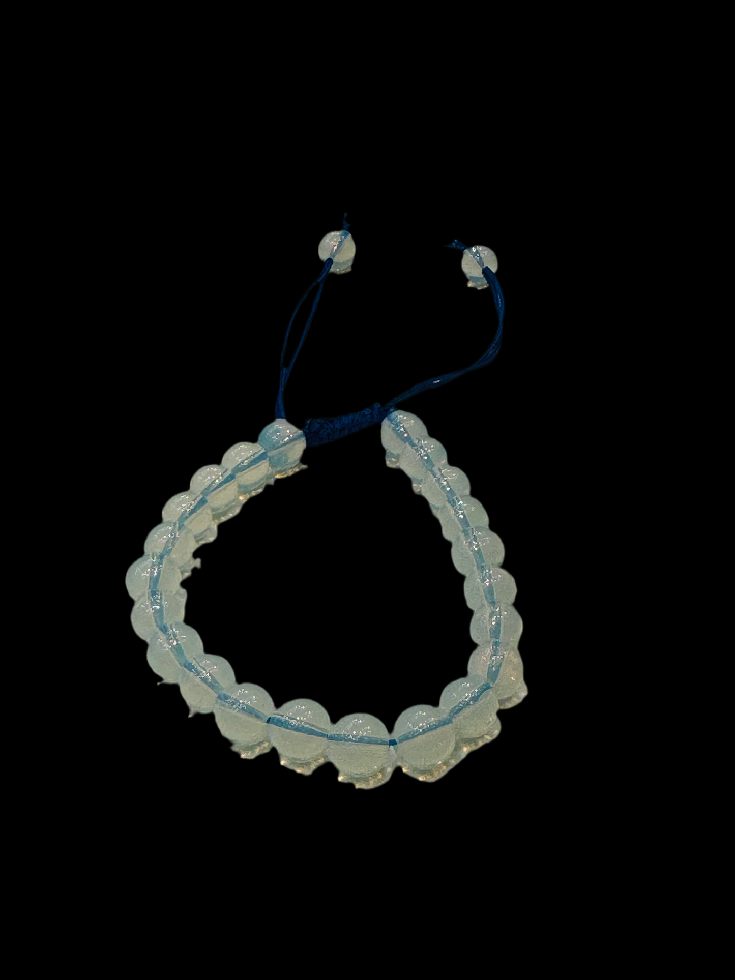 Opalite Blue Pull Tie String Bracelet