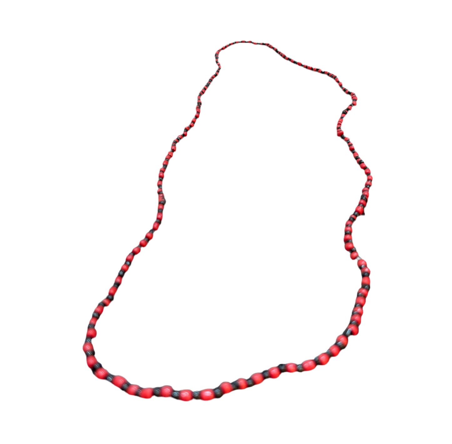 Orisha Elegua Beaded Necklace Black and Red