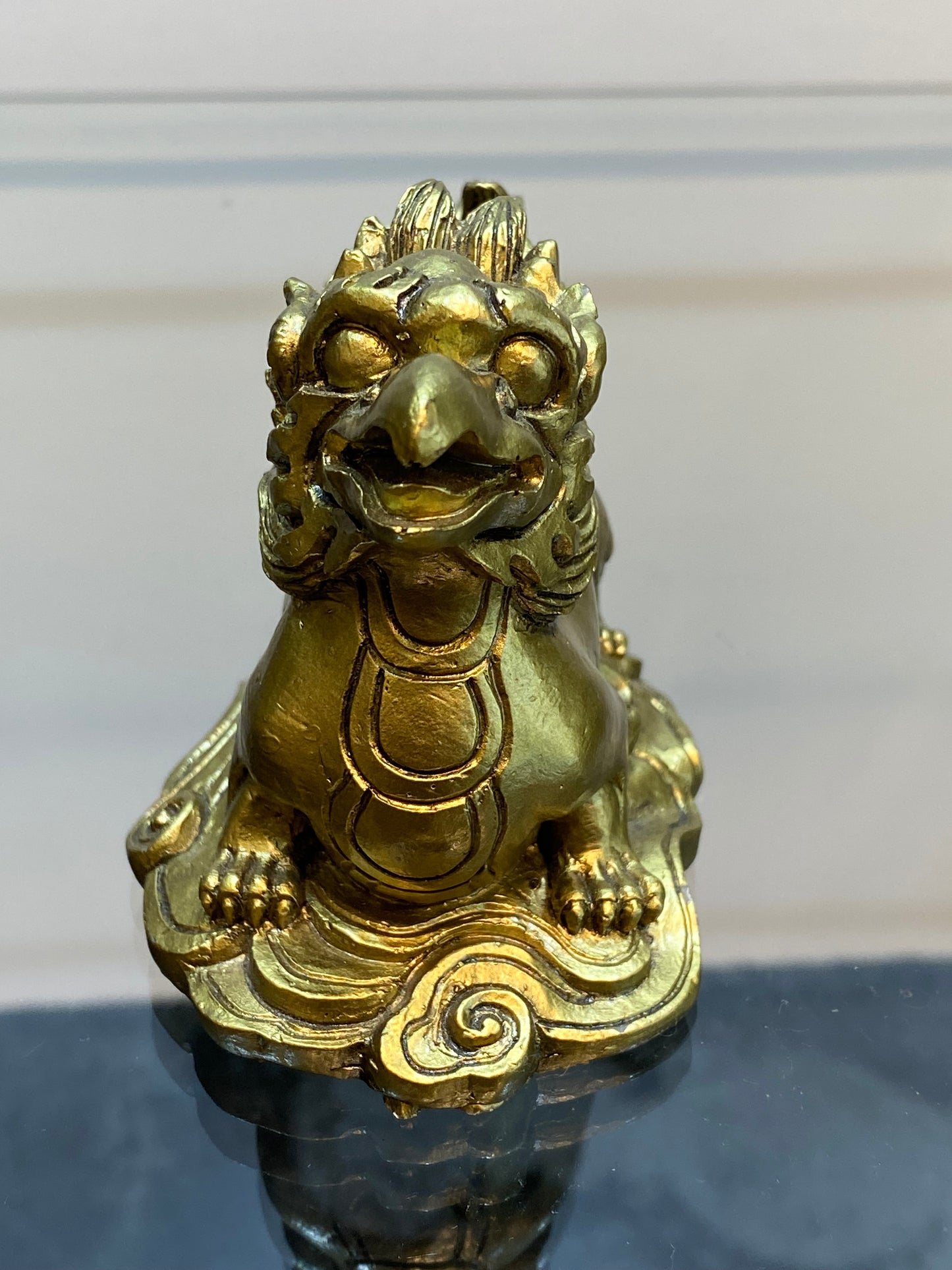 Feng Shui Golden Chinese Auspicious Gryphon Bird