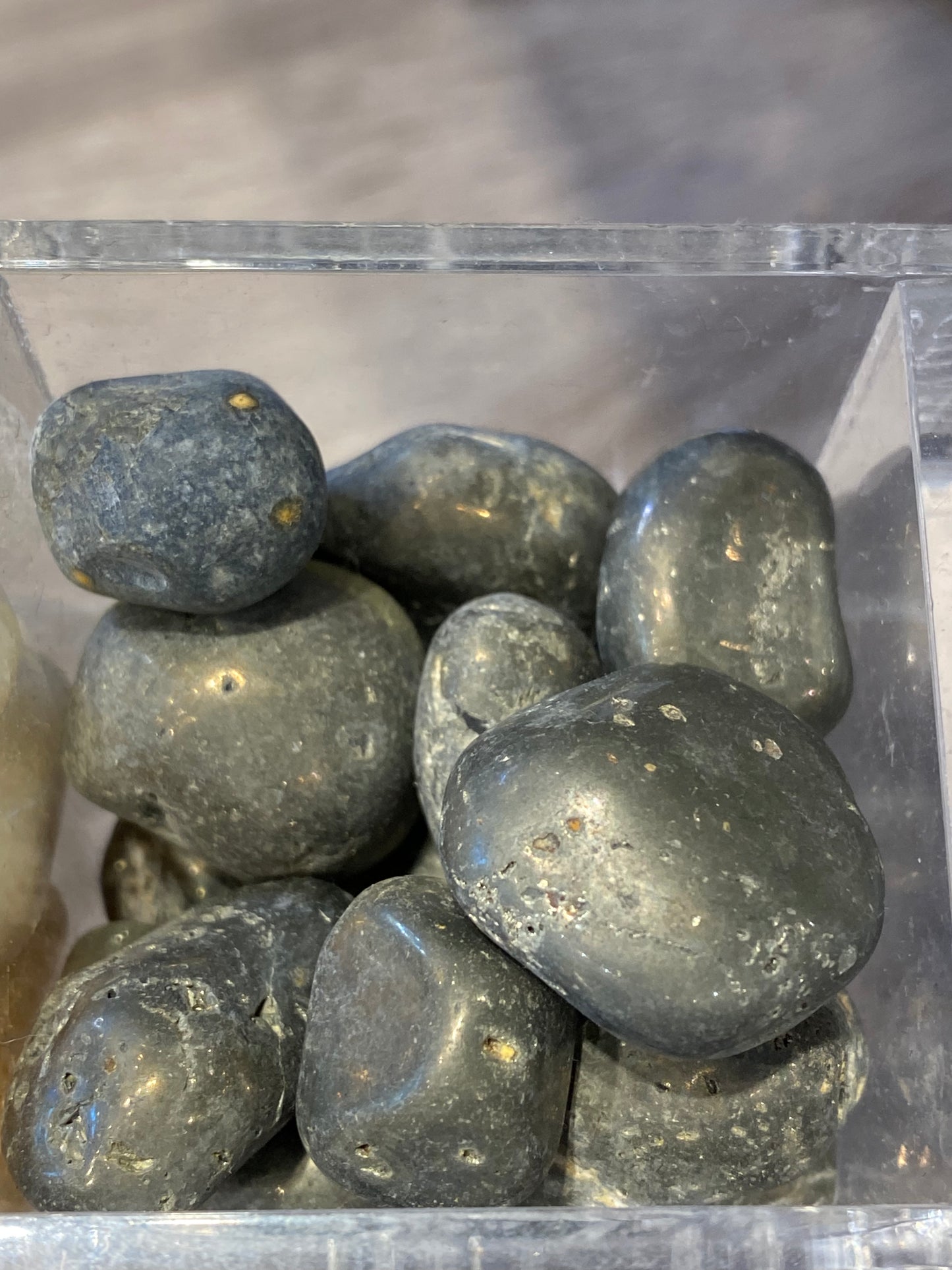 Black Pyrite Tumbled Stone 1pc