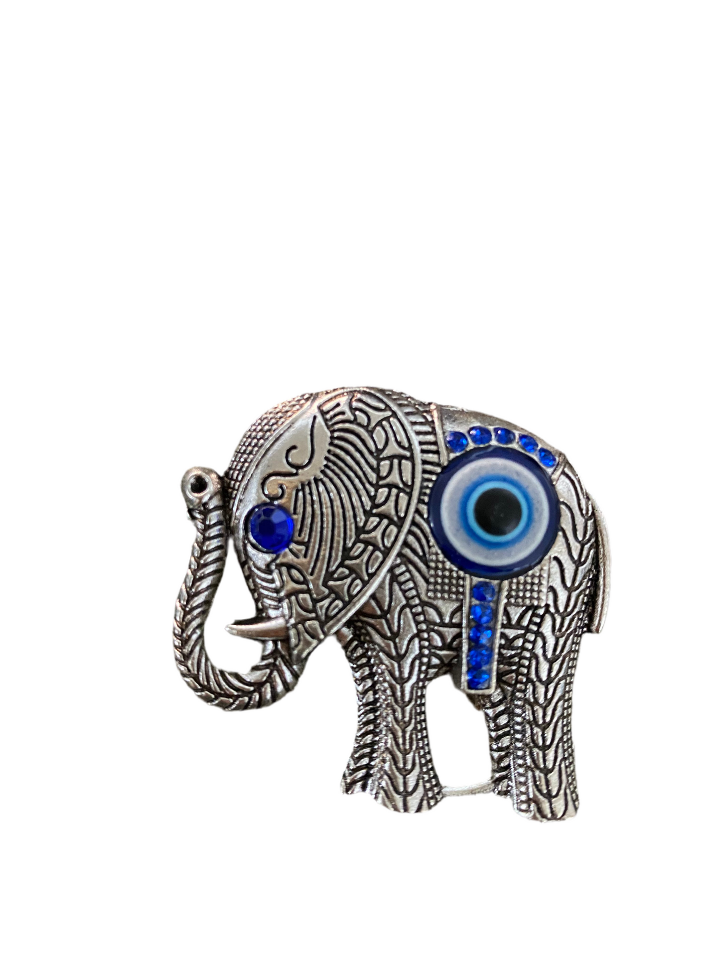 India Elephant Blue Stone Evil Eye Magnet