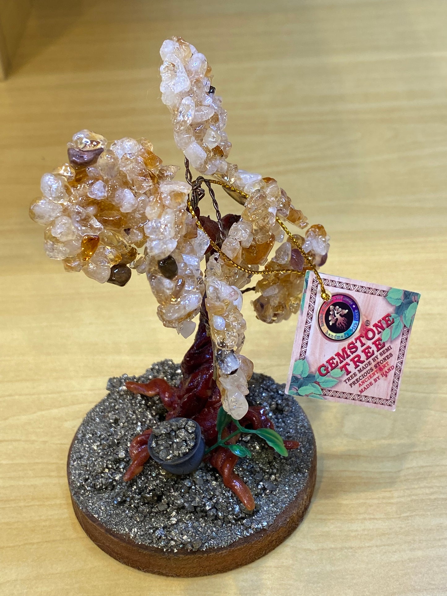 Bonsai Fortune Tree  Citrine and Pyrite