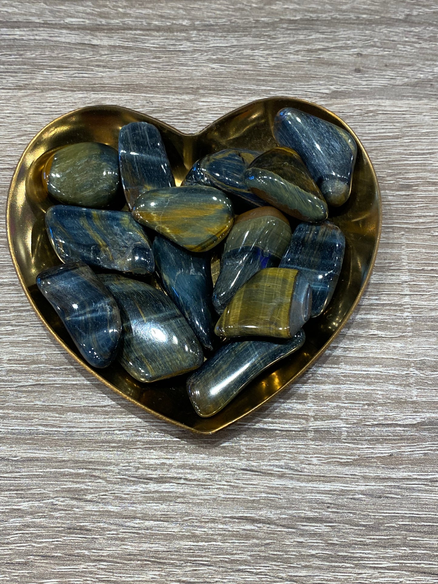 Blue Golden Tiger’s Eye Polished Tumbled Stone 1pc