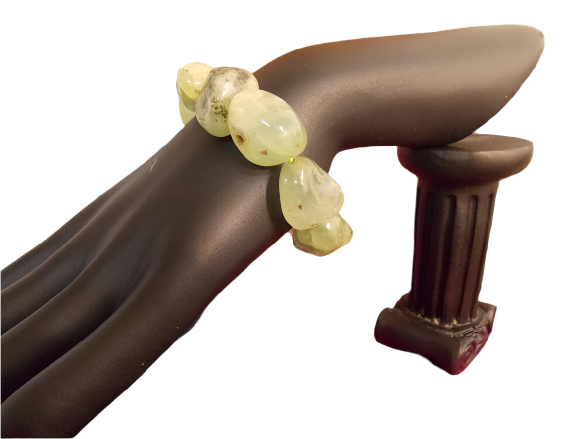 Prehnite Tumbled Gemstone Bracelet 