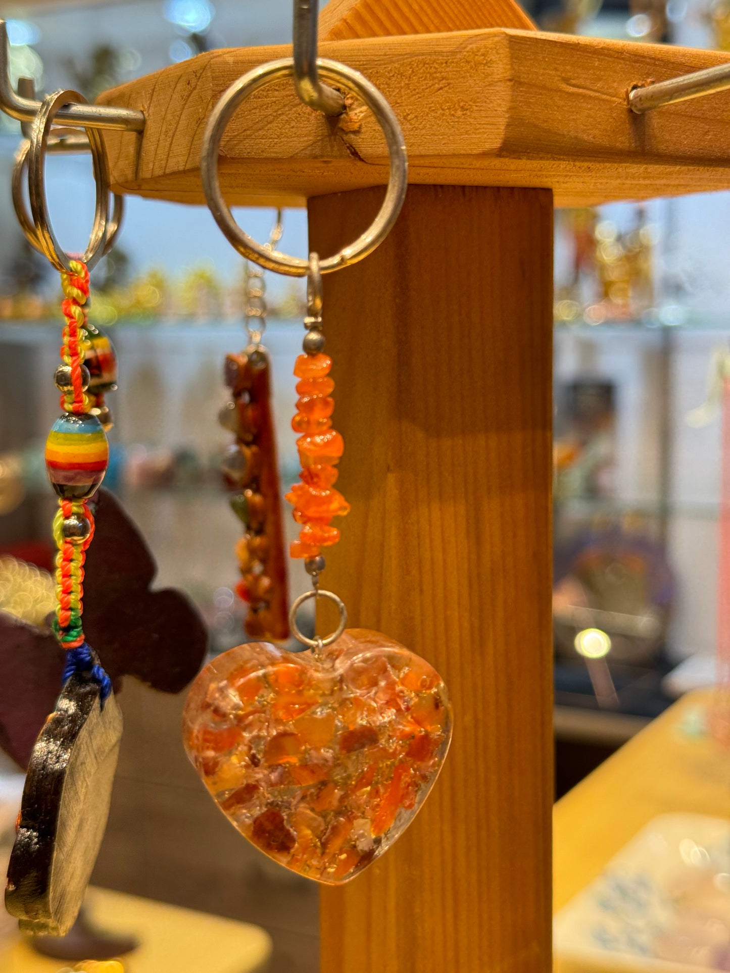 Carnelian Heart Keychain