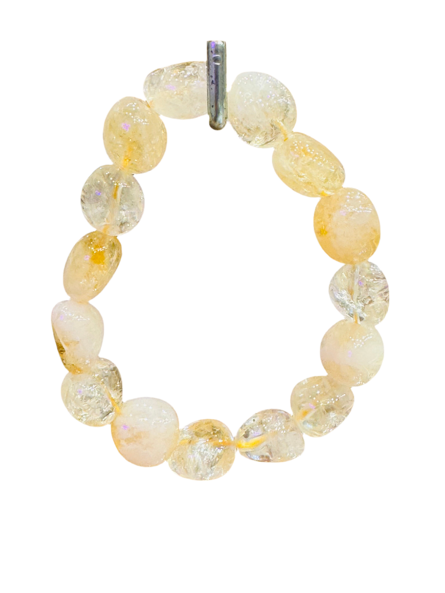 Citrine Tumbled String Bracelet 8mm