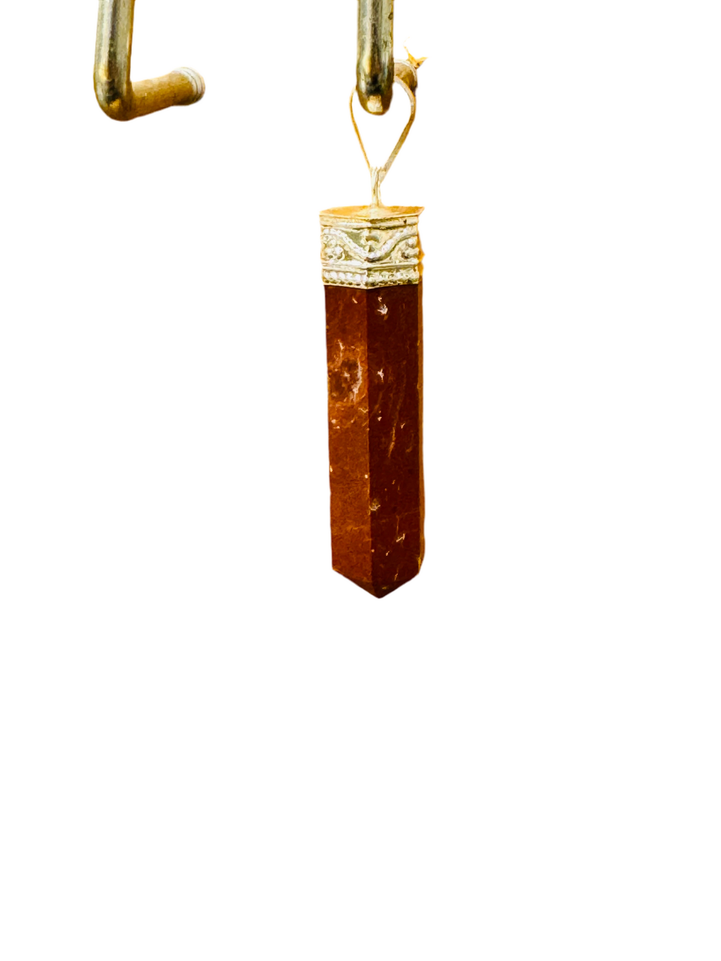 Red Jasper Gemstone Point Pendant