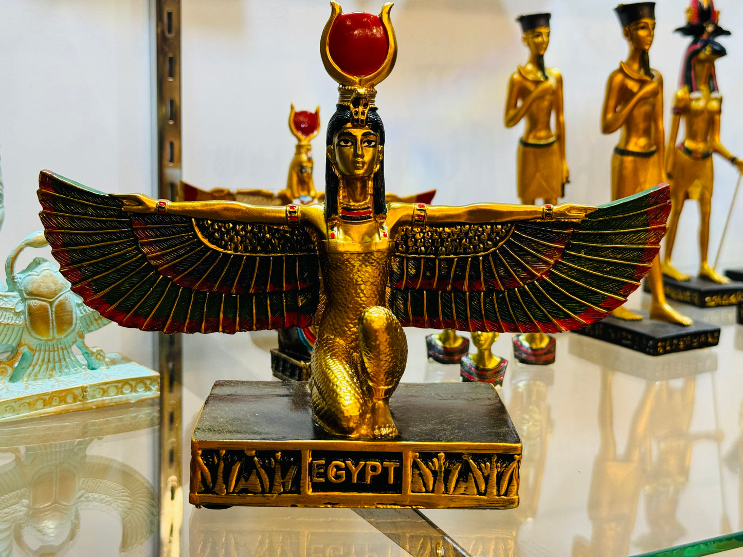 Ancient Egyptian Goddess Isis Ma'at Colorful Wings