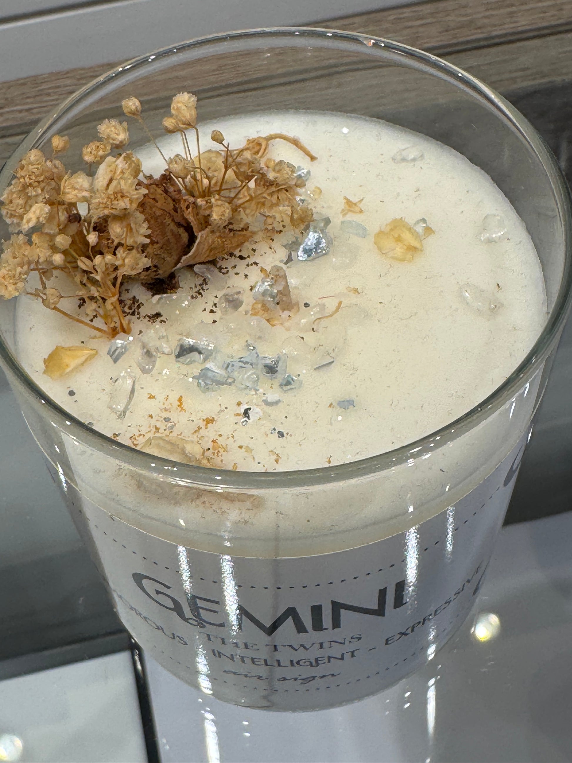 Gemini Zodiac Soy Wax Crystal Candle