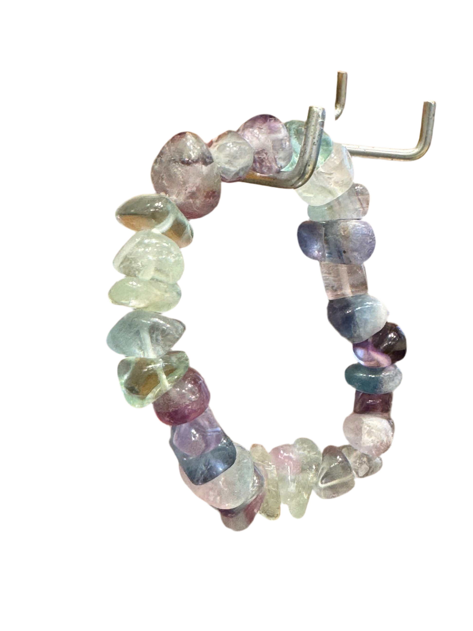 Rainbow Fluorite Tumbled Bracelet 