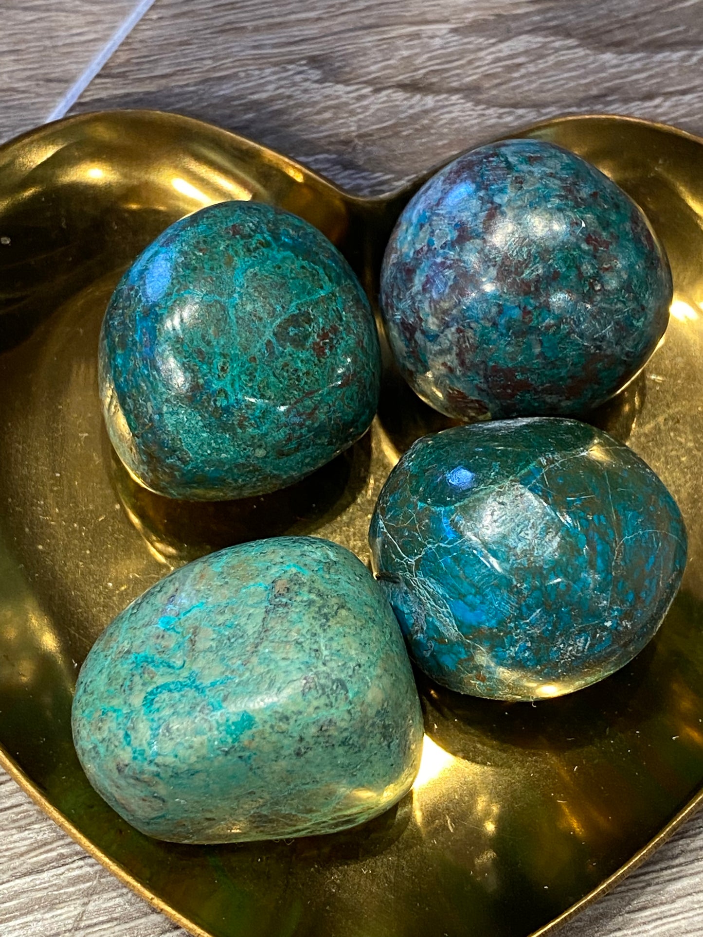 Chrysocolla Round Polished Tumbled Stone 1pc