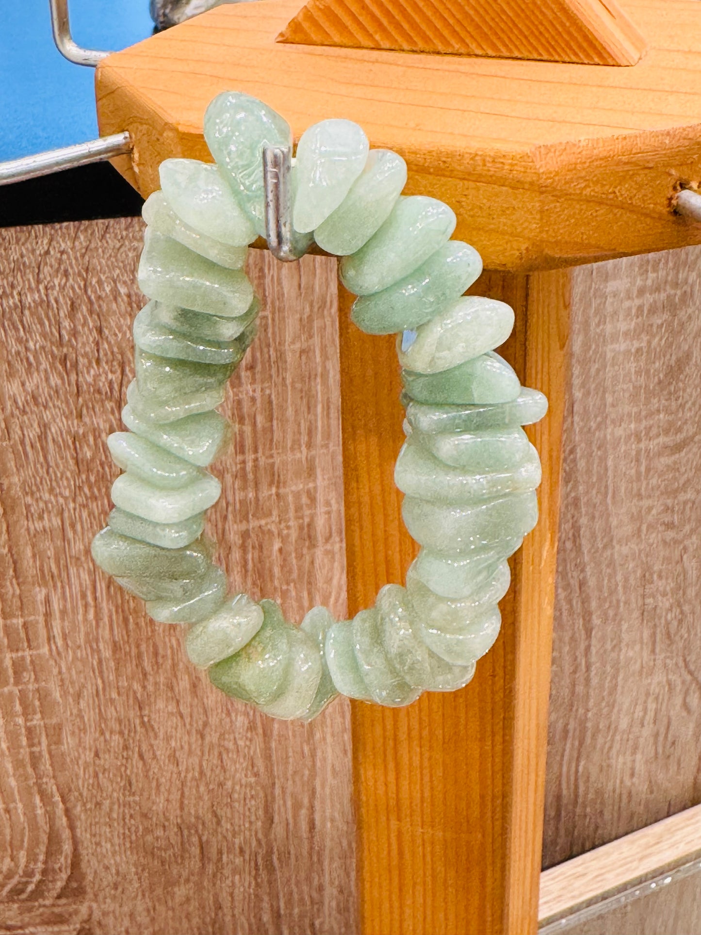 Aventurine (Green) Chunky Tumbled Bracelet ( free-form bead stretch)