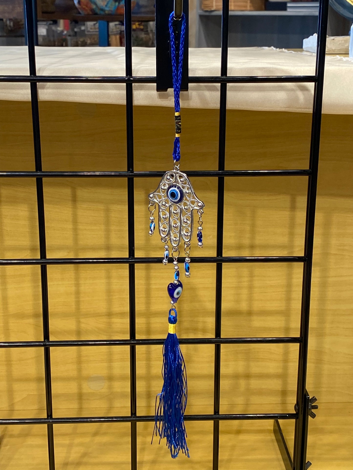 Hamsa Door & Wall Talisman W/Evil Eye Amulet and Tassel