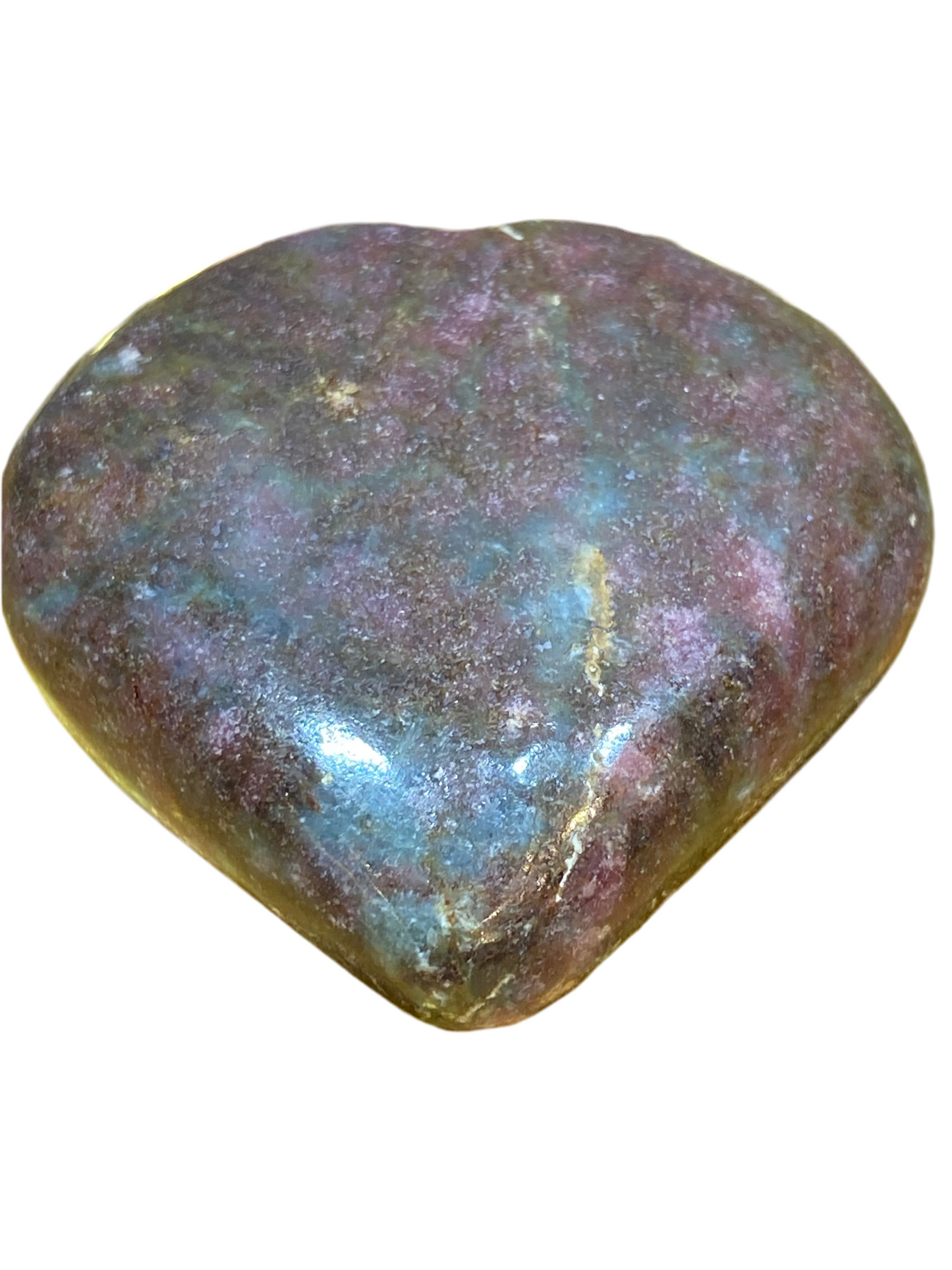 Ruby in Kyanite Heart Palm Stone