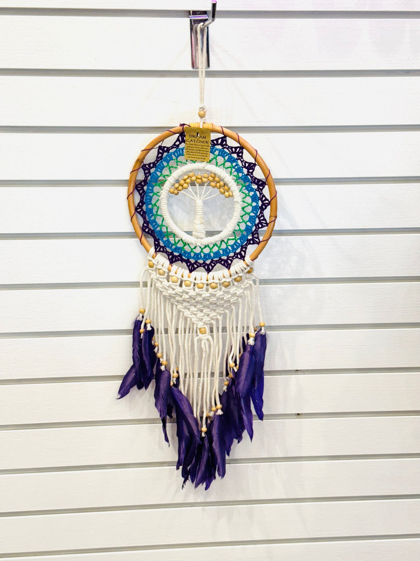 Crochet Dream Catcher Purple Tree of Life