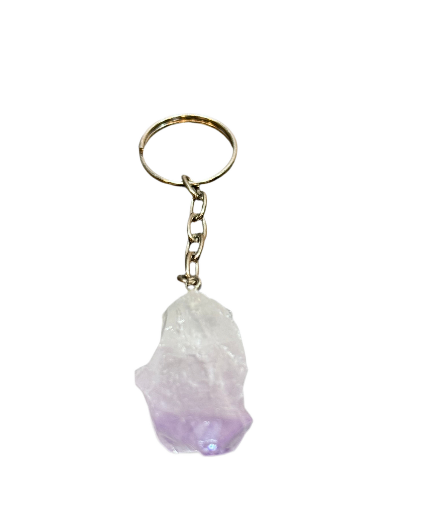 Amethyst Rough Stone Keychain