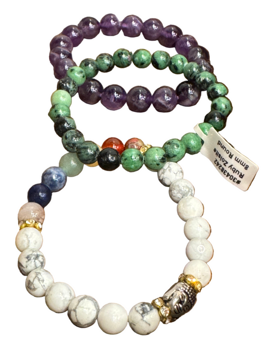 Stress Relief & Calming Energy Bracelet Stack