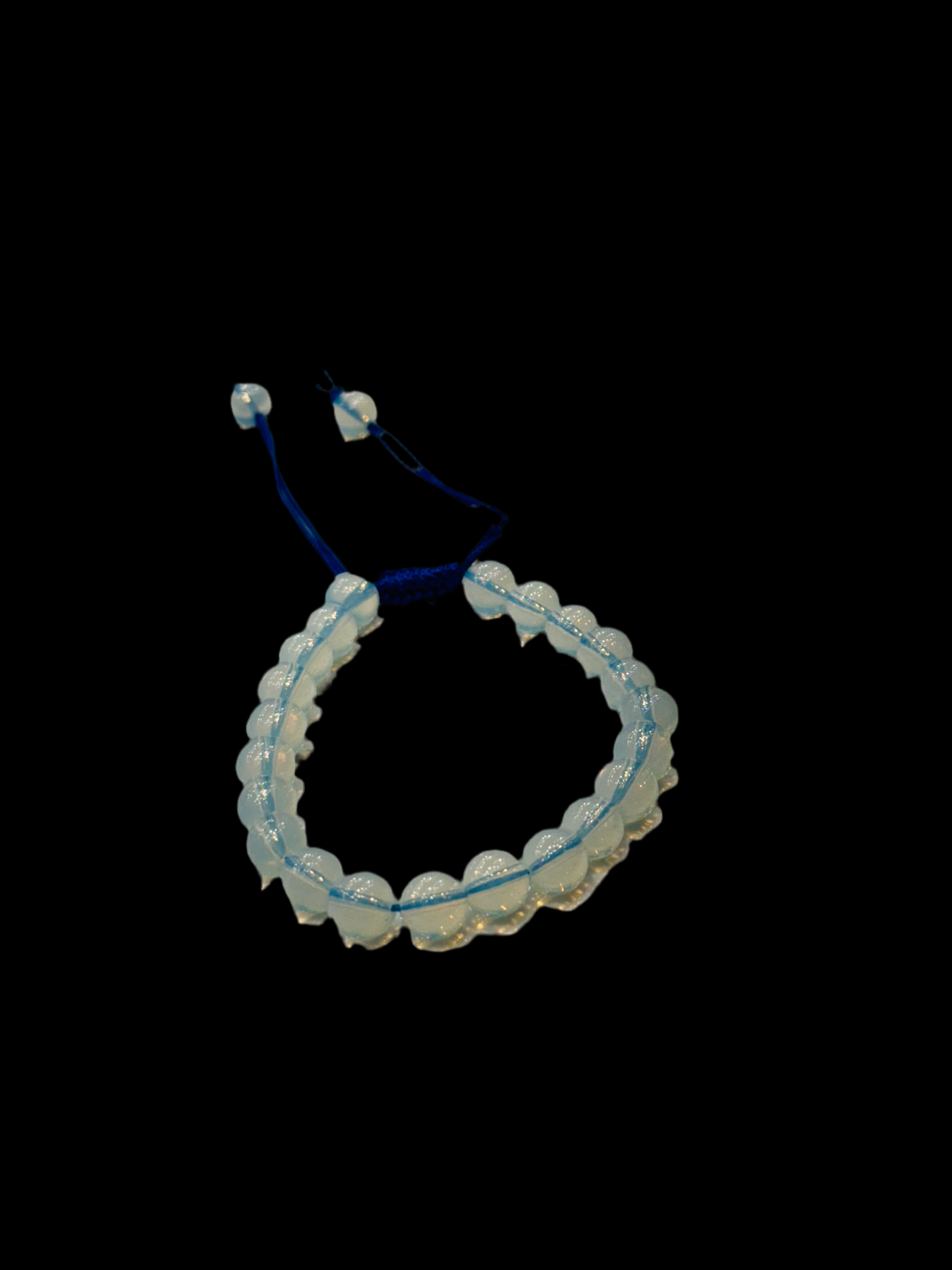 Opalite Blue Pull Tie String Bracelet