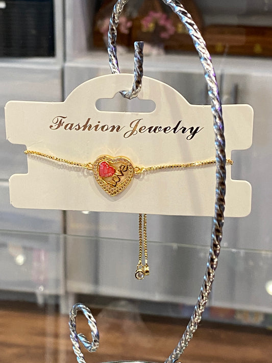 Fashion Jewelry Dainty Gold Color Love Bracelet