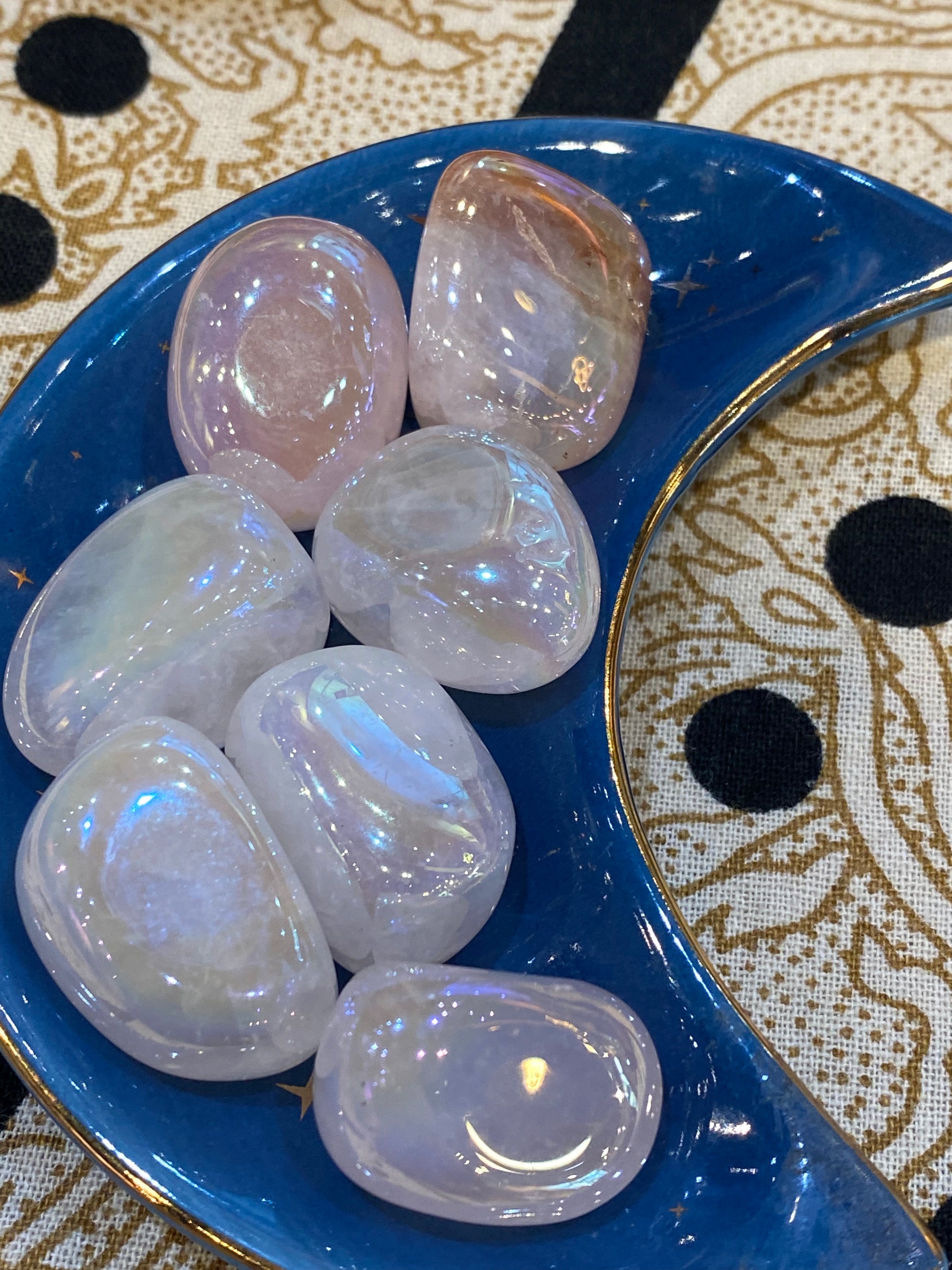 Rose Aura Quartz Polished Tumbled Stone 1pc