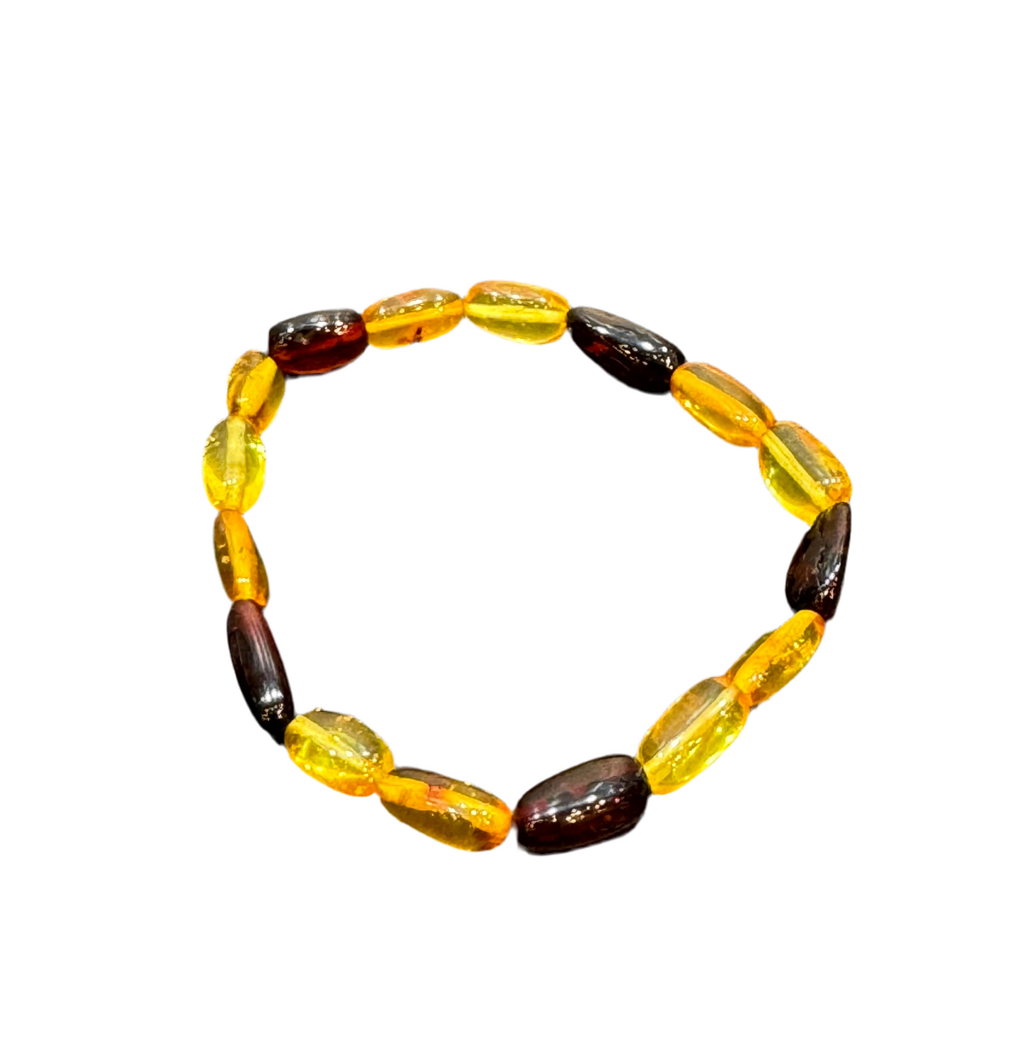 Multi Color Amber Tumbled Bracelet Grade A