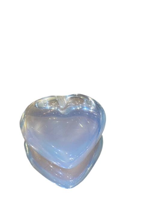 Opalite Heart Tumbled Hand Carved Polished Pocket Size