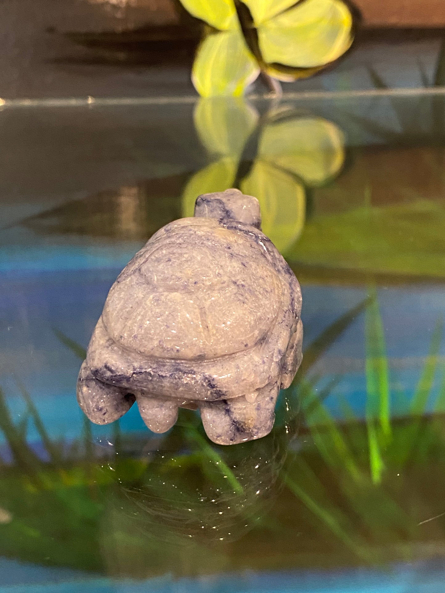 Spirit Animal Sodalite Turtle Hand Carved Polished Stone