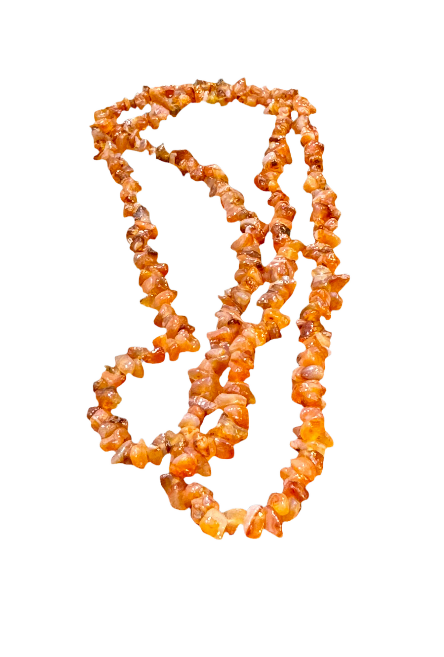 Carnelian Chip Long Necklace