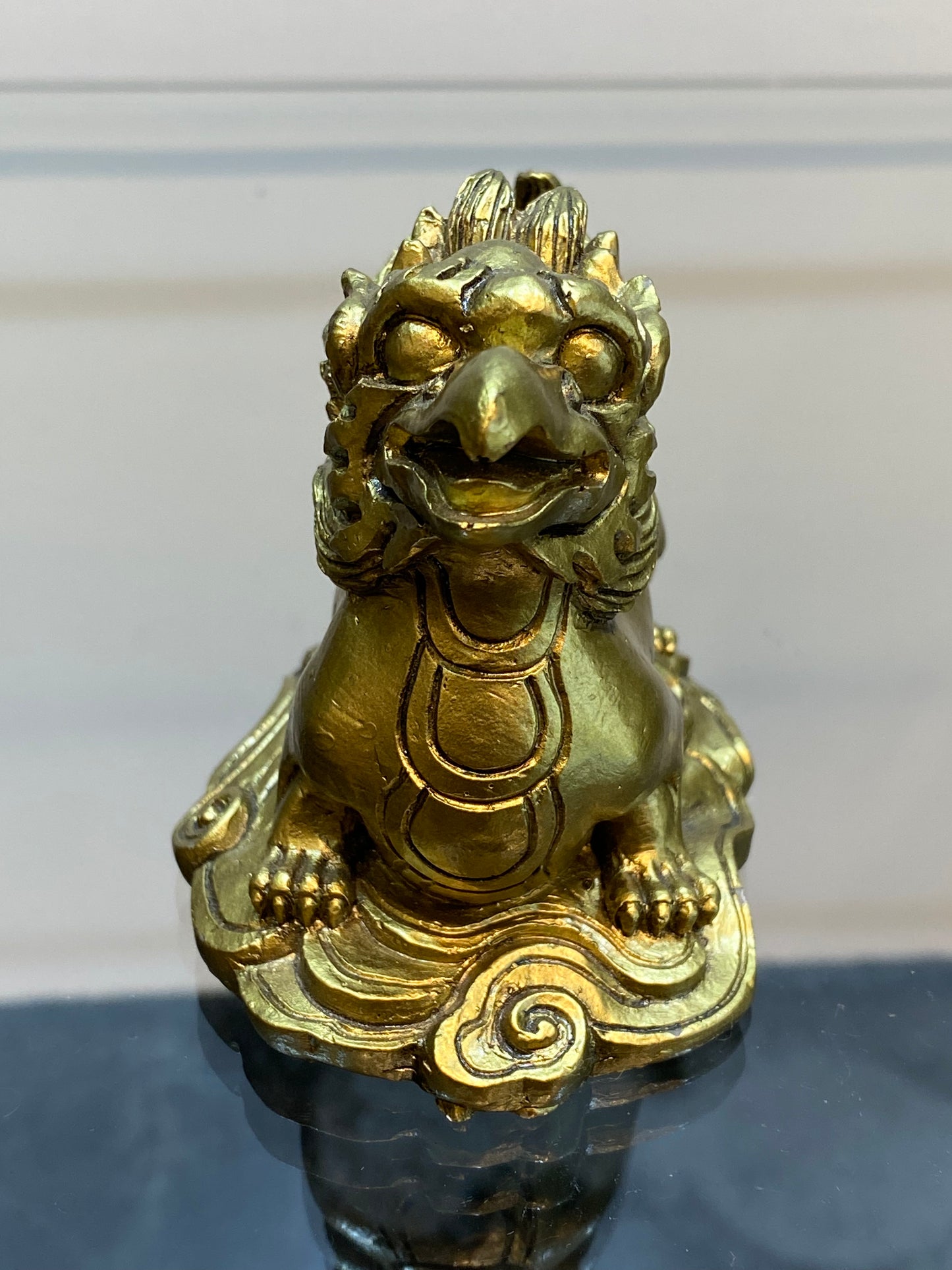 Feng Shui Golden Chinese Auspicious Gryphon Bird