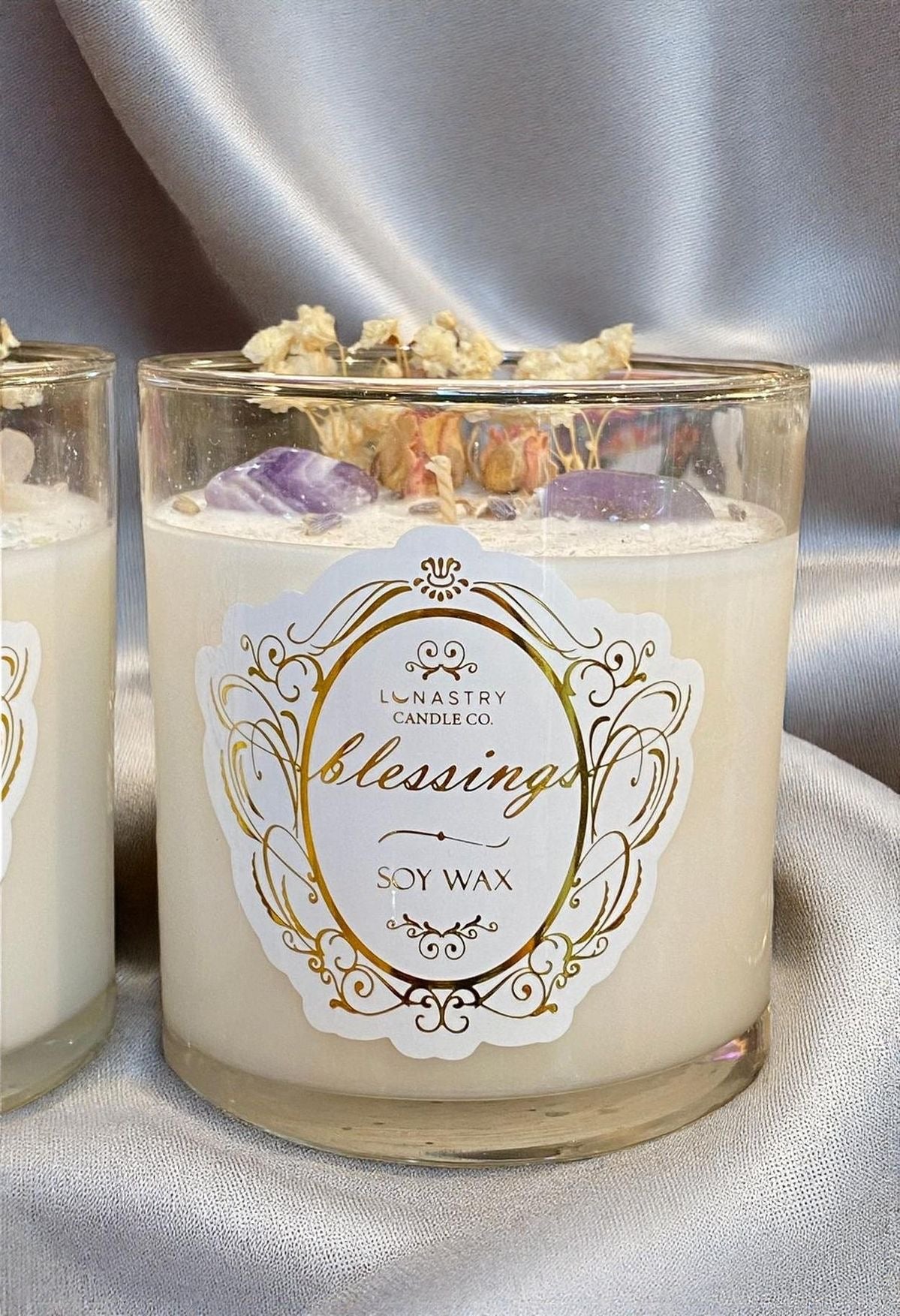 Blessings Soy Wax Crystal Candle by Lunastry
