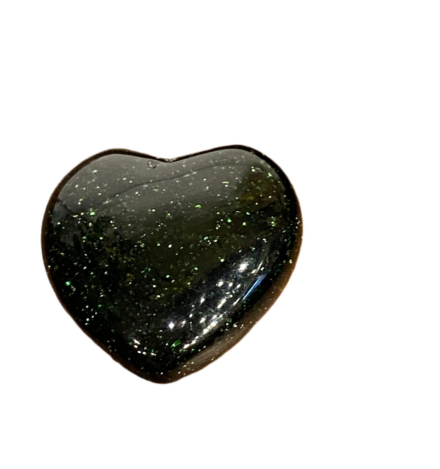 Green Goldstone Heart