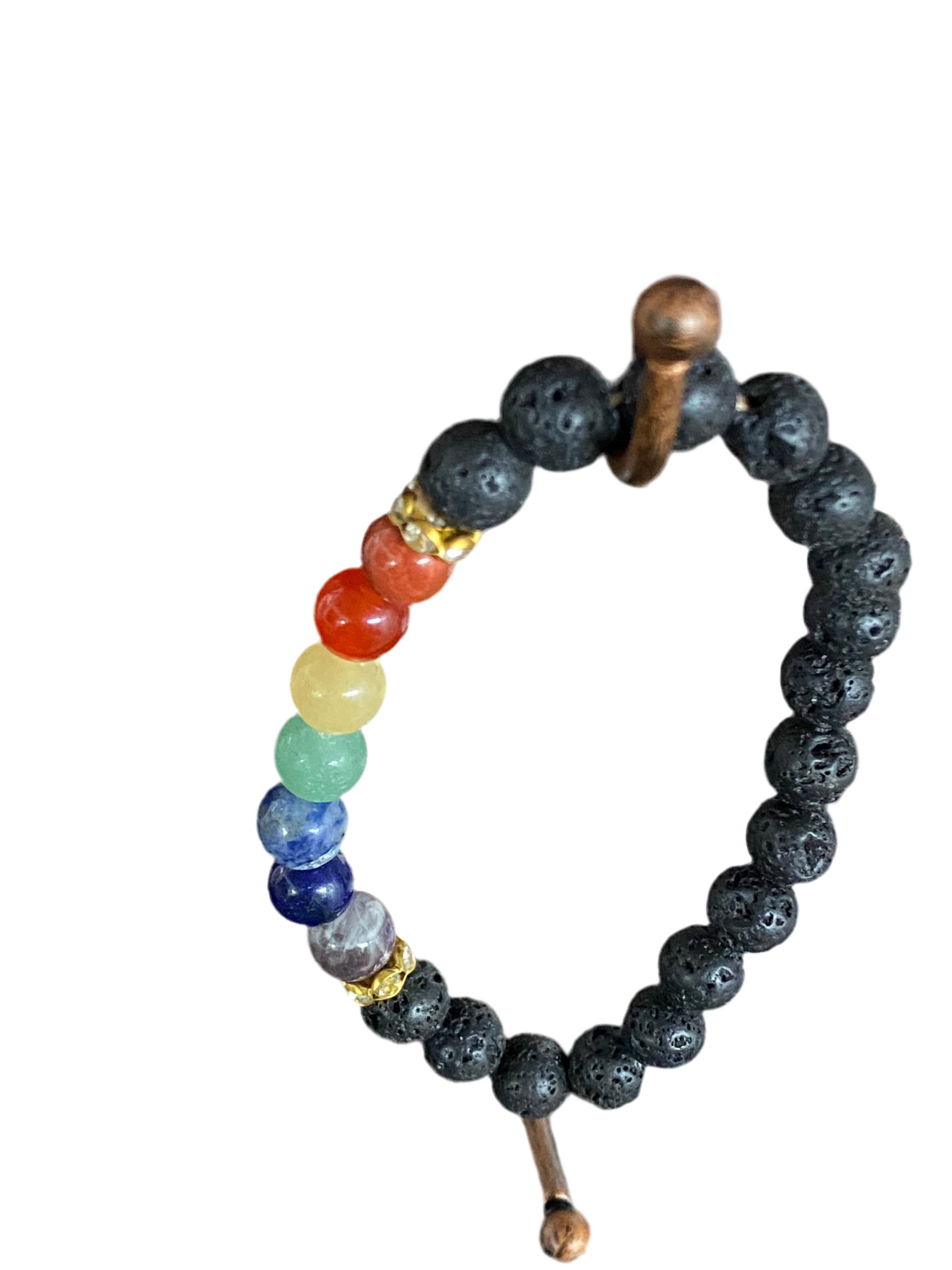 Lava Rock Chakra Gemstone Bracelet