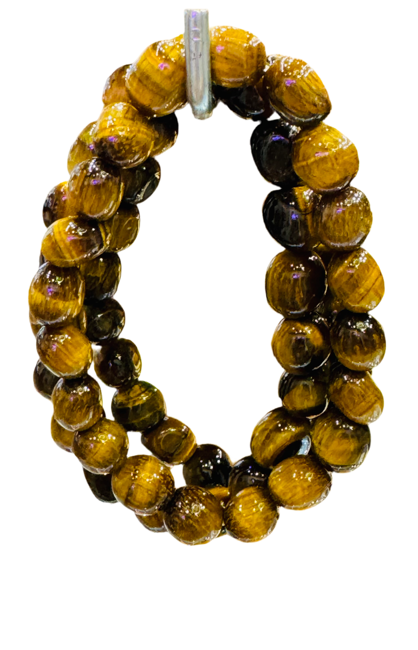 Tiger Eye Pebble Beaded Faceted Bracelet 6mm