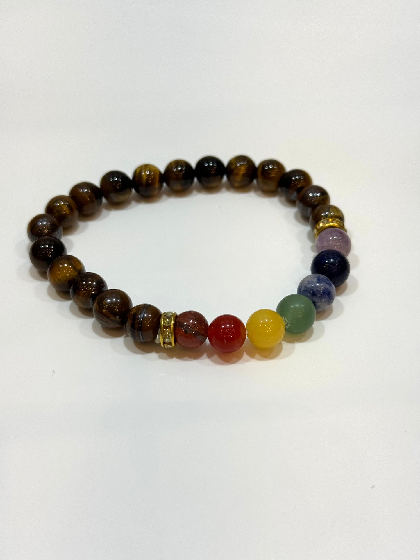 Tiger Eye Chakra Beaded Gemstone Bracelet