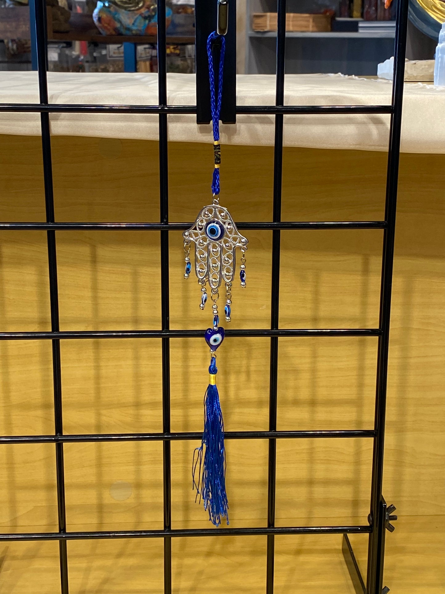 Hamsa Door & Wall Talisman W/Evil Eye Amulet and Tassel