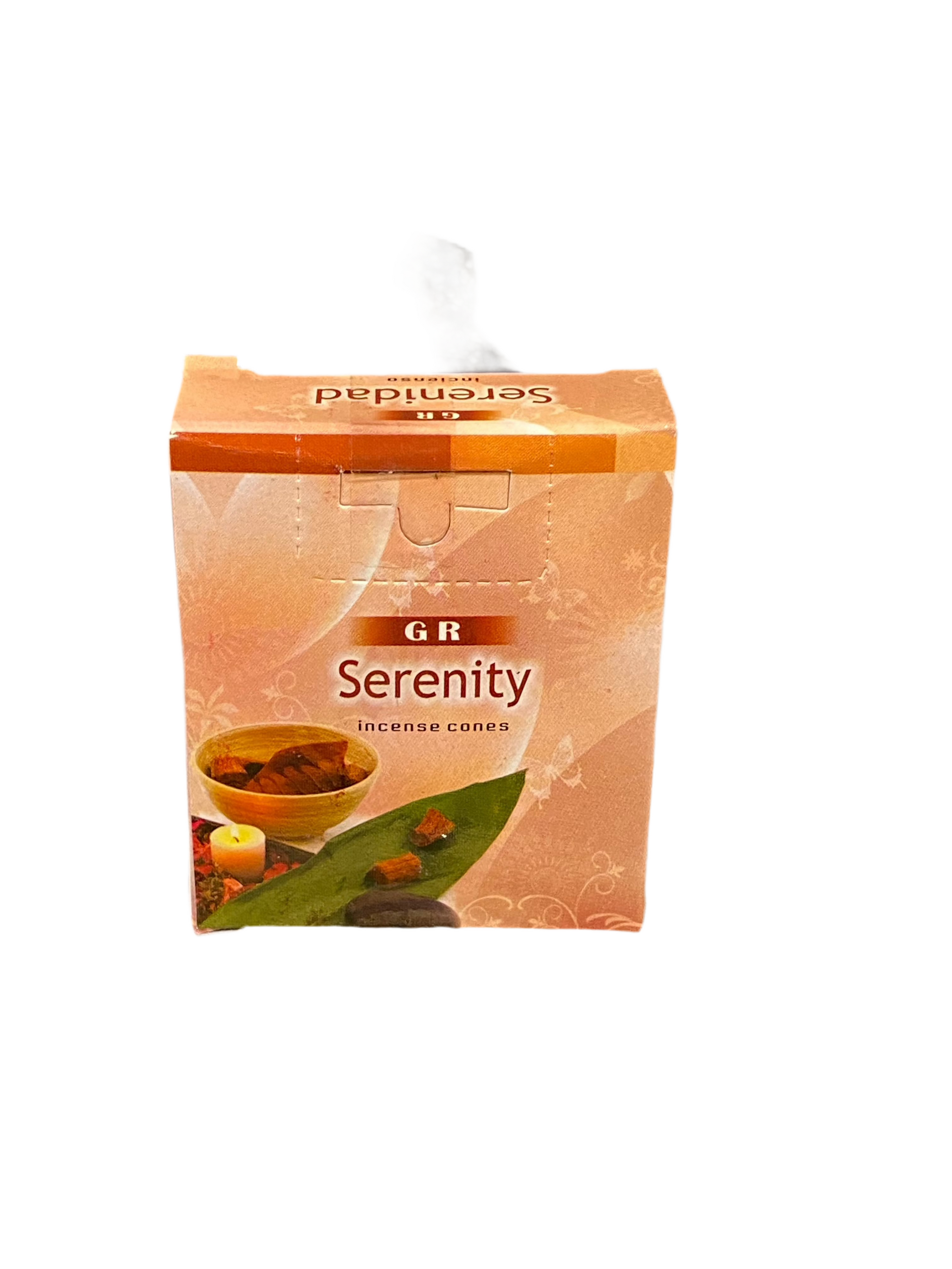 GR Serenity Incense Cones pack with Patchouli and Musk scent, 10 count.