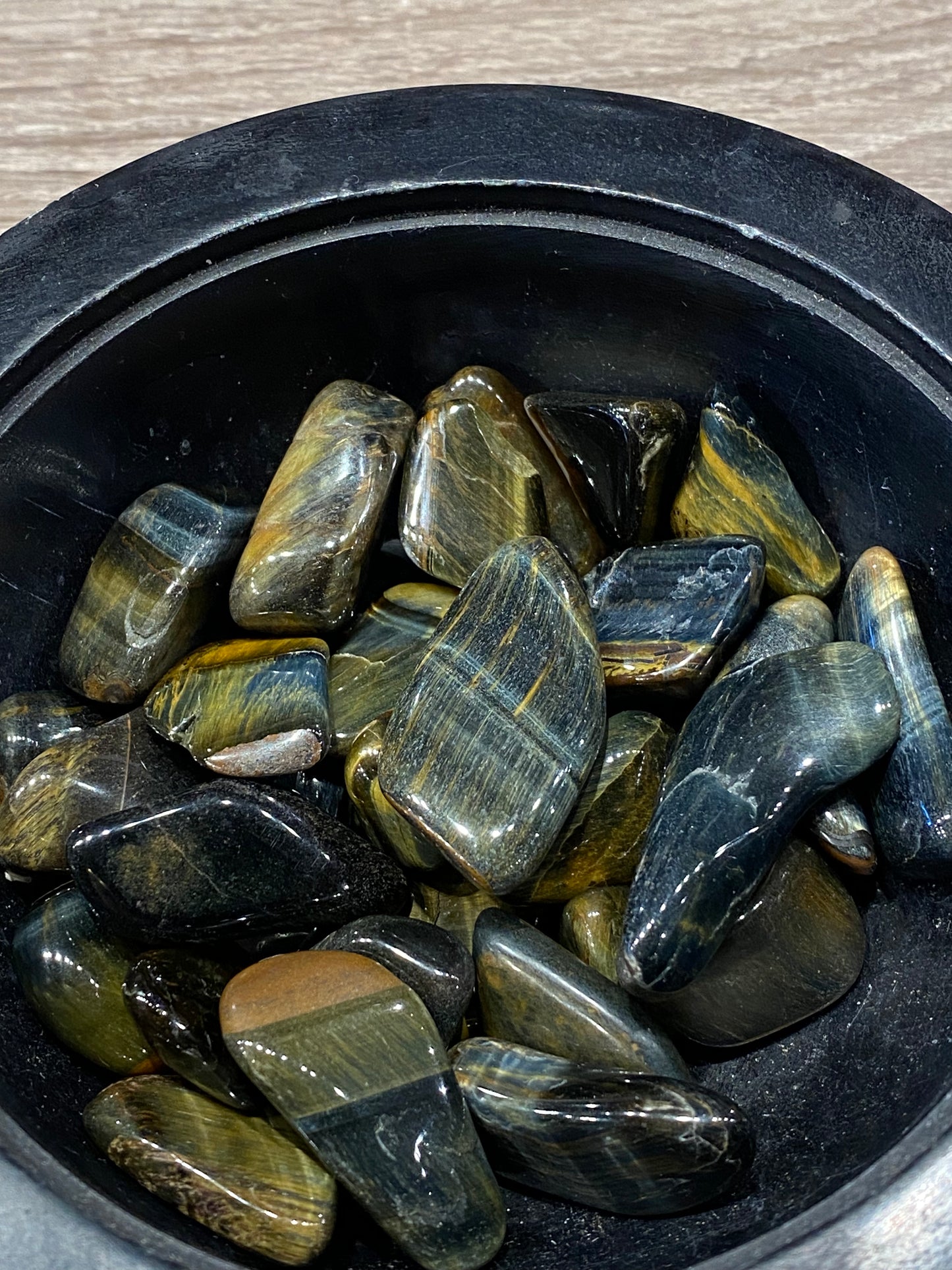 Blue Golden Tiger’s Eye Polished Tumbled Stone 1pc