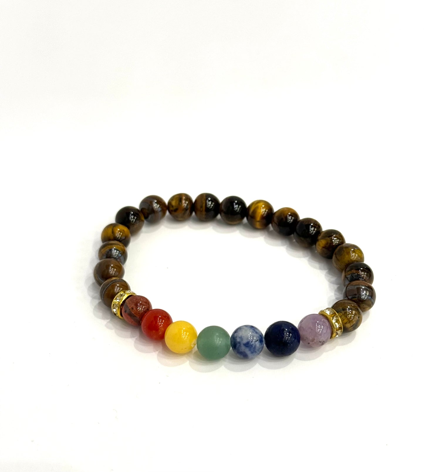 Tiger Eye Chakra Beaded Gemstone Bracelet