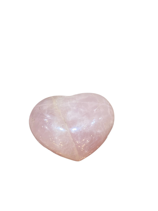 Rose Quartz tumbled hand carved polished heart stone 1pc.