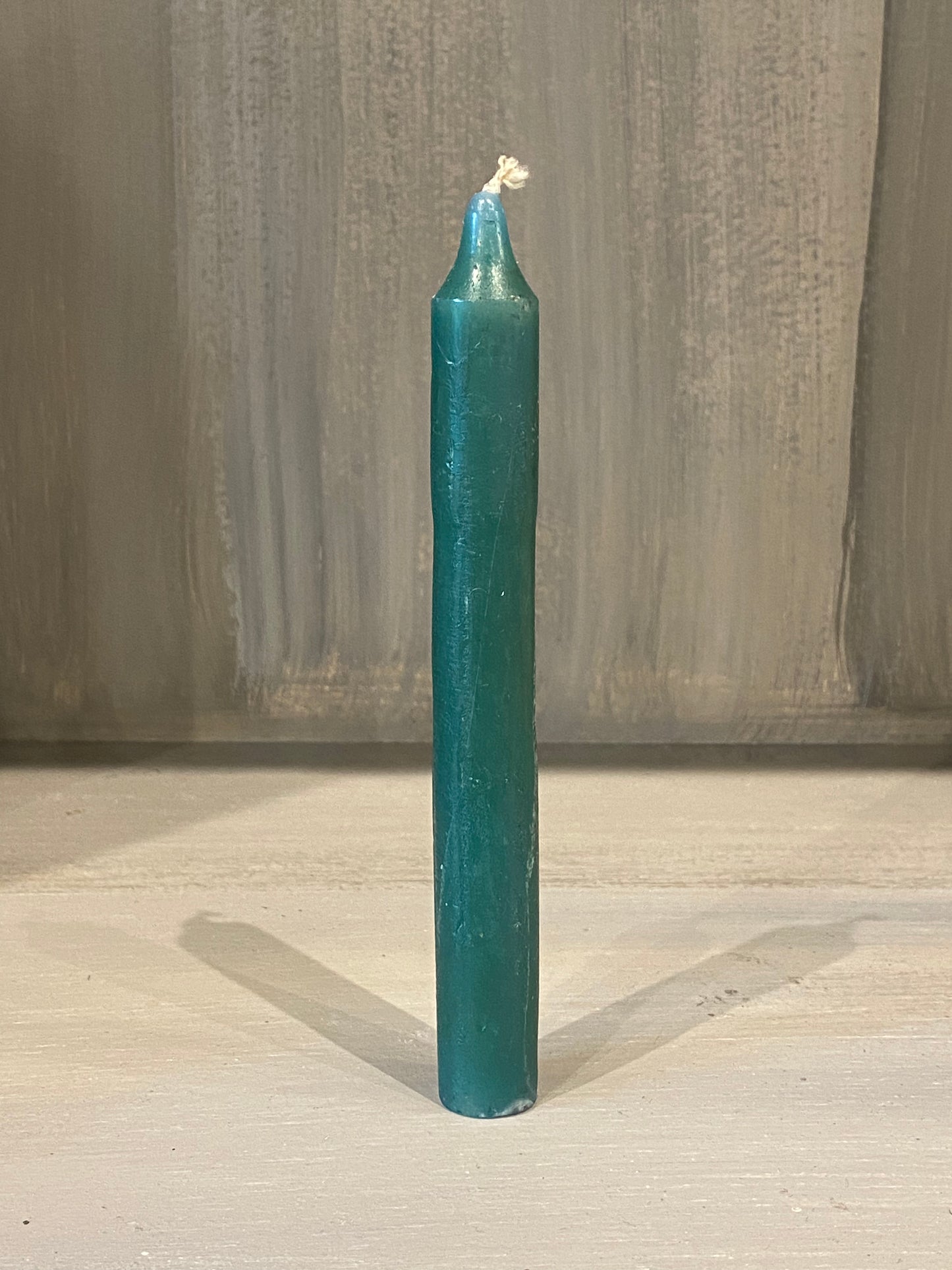 Green 6” Household Taper Candle