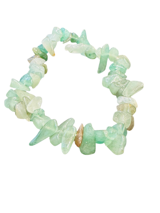 Green Aventurine Pebble Chips Bracelet