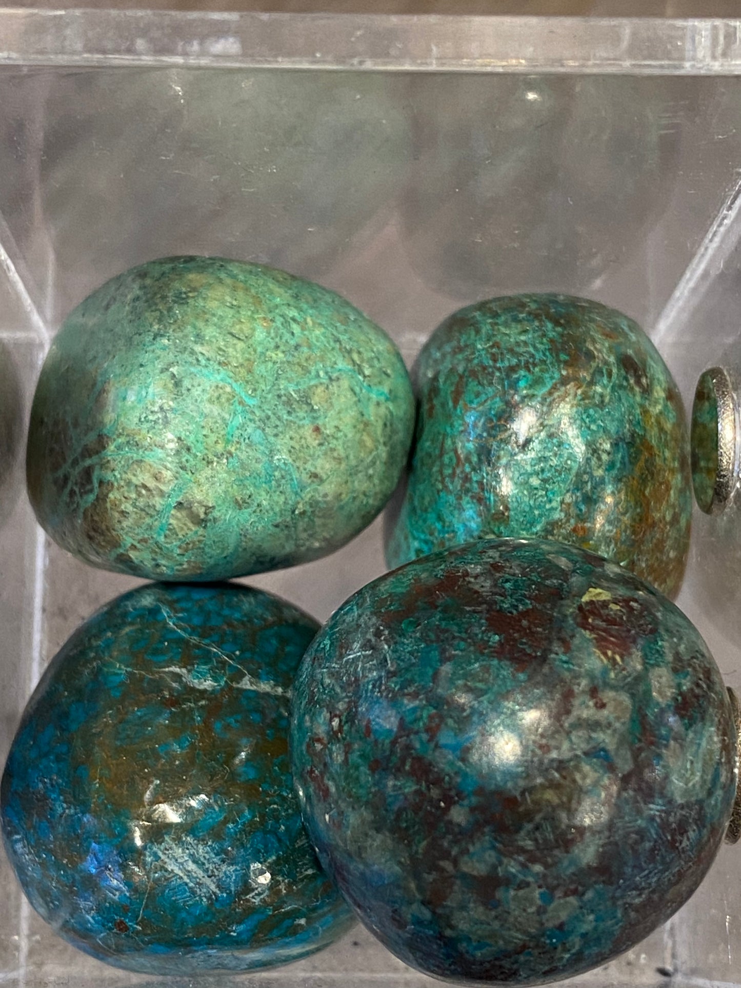 Chrysocolla Round Polished Tumbled Stone 1pc