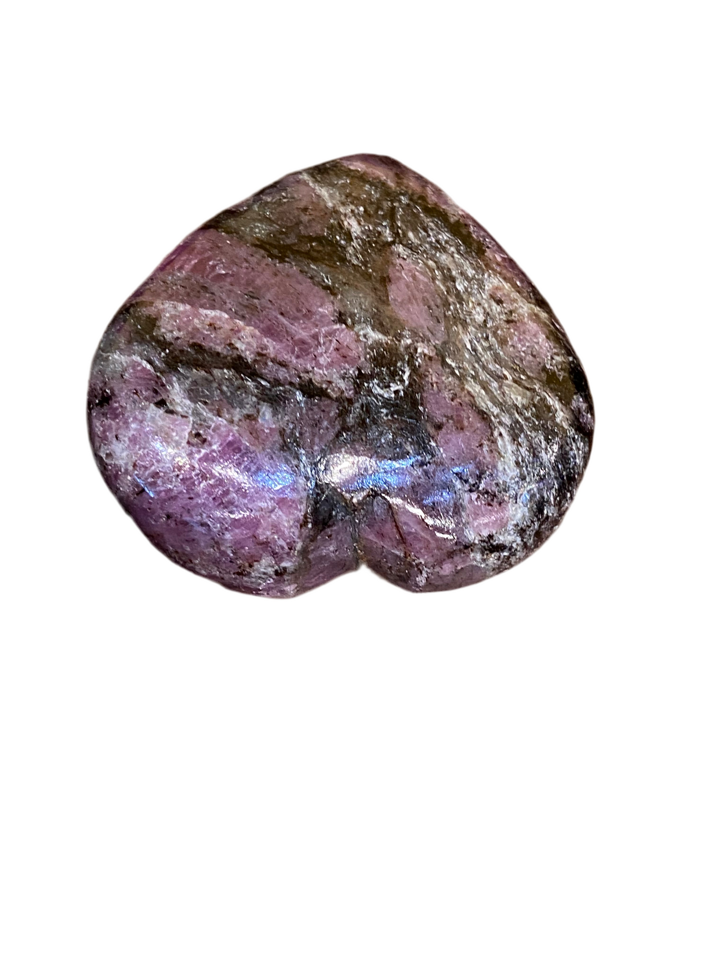 Charoite Heart Tumbled Hand Carved Polished Pocket Stone