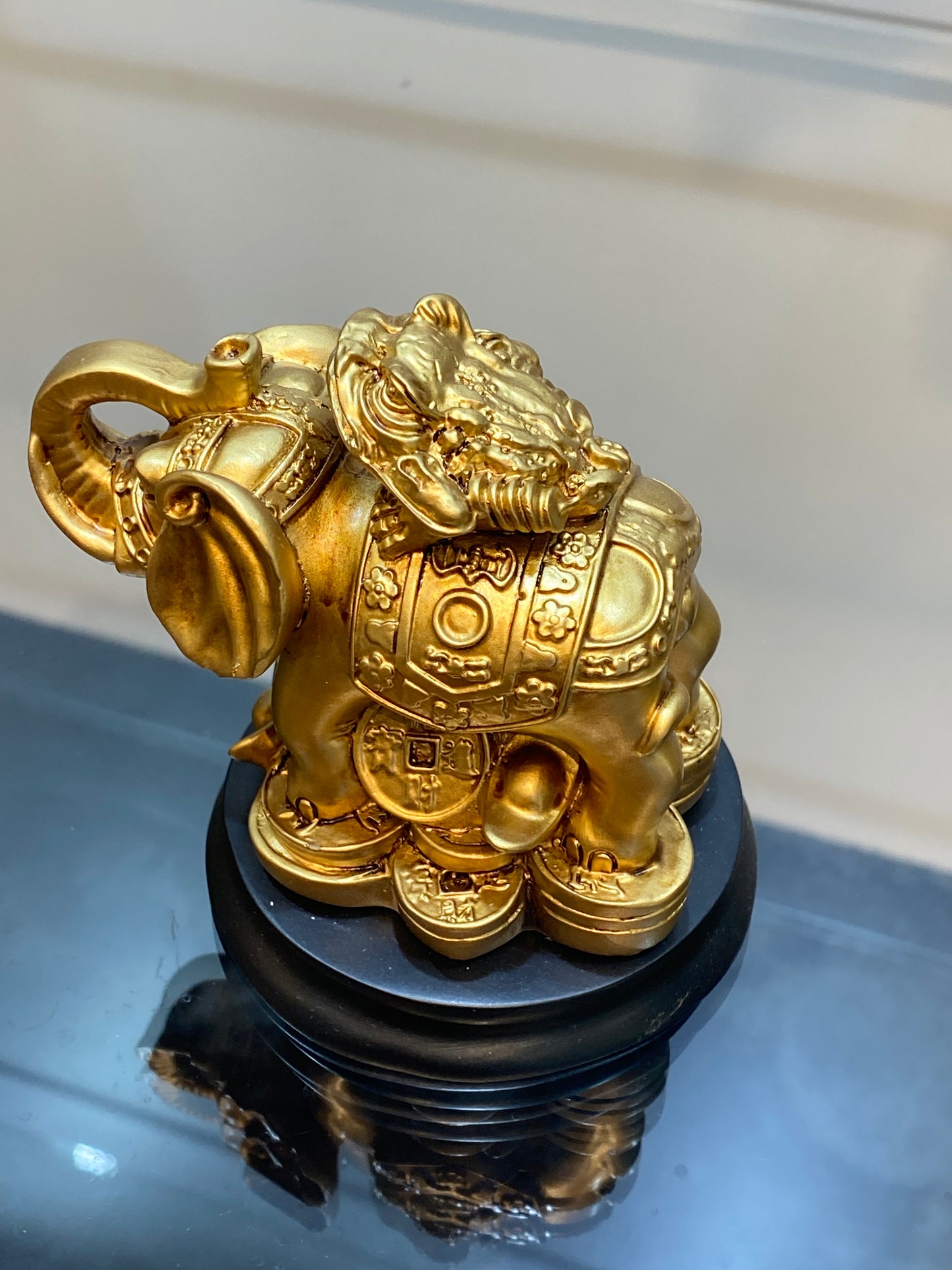 Feng Shui Frog with Elephant For Success, Victory, Leadership, Fortune, Wish Fulfillment